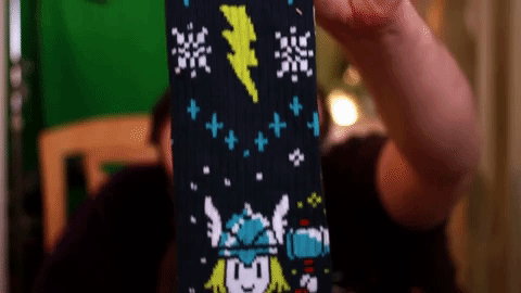 Looter Love: Thor/Loki Holiday Loot Socks!