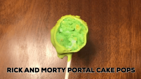 Looter Recipe: Rick and Morty Portal Cake Pops!