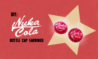 DIY: Fizzy Fun Fallout 'Nuka-Cola' Bottle Cap Earrings