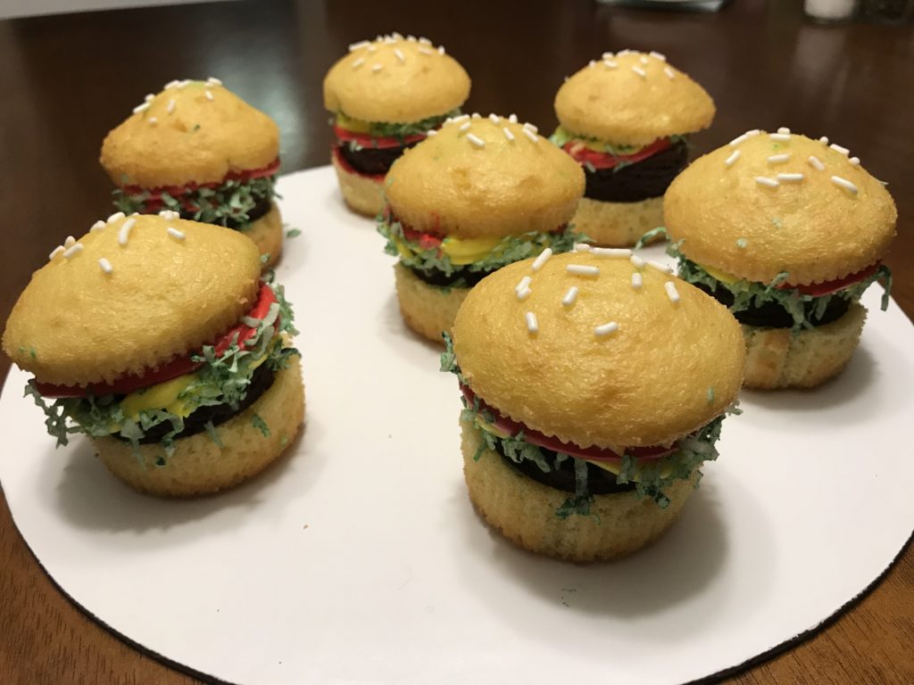 krabby patty cupcakes