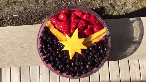 Looter Recipe: Captain Marvel Smoothie Bowl