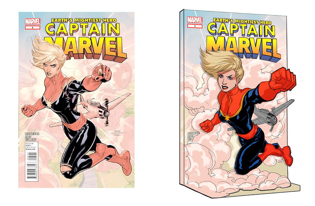 The Daily Crate | Behind the Crate: Creating the Captain Marvel Comic Standee