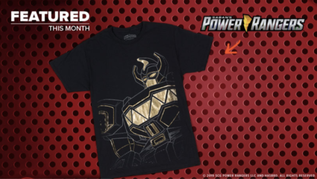 loot crate power rangers shirt